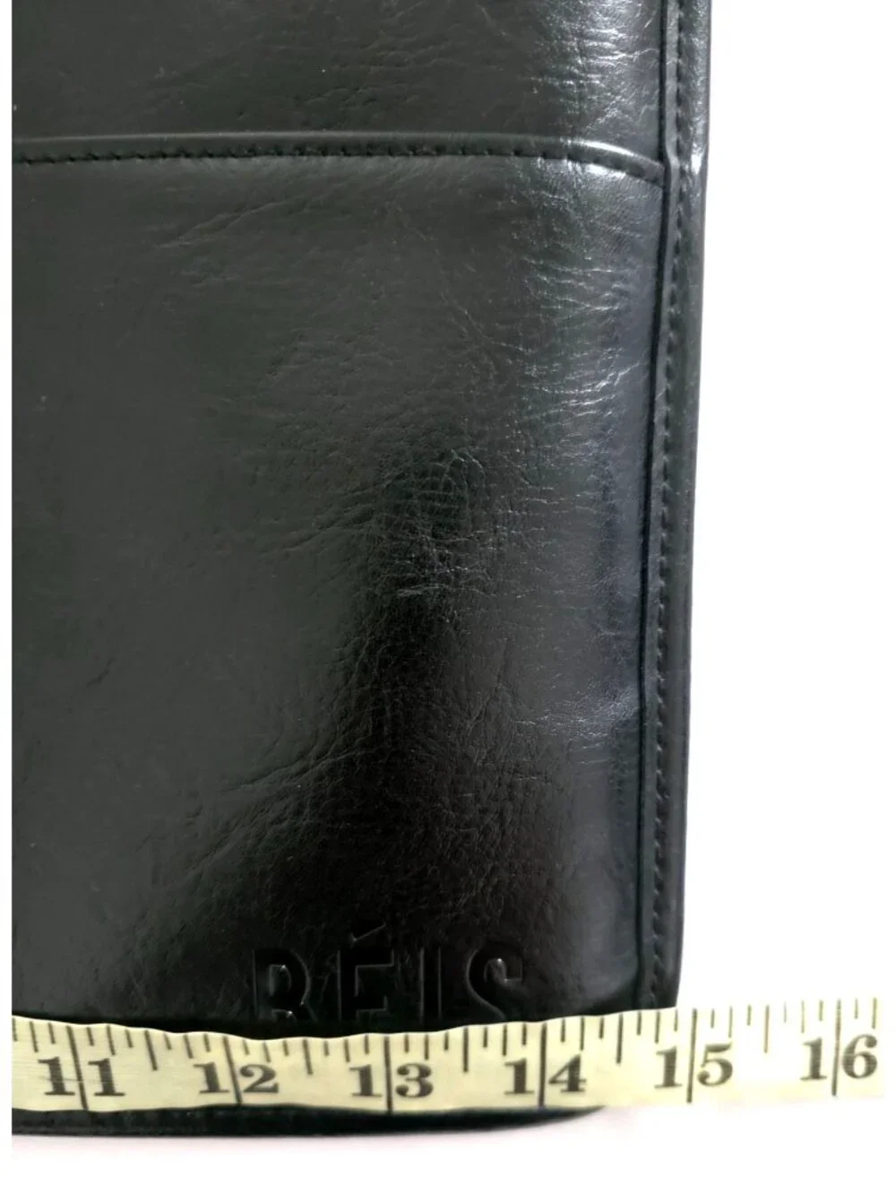 Béis Black Faux Leather Laptop / Tablet Work Travel Sleeve 15